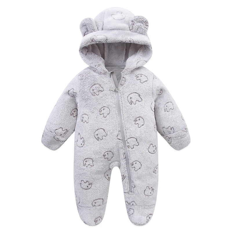 Baby Cartoon Flannel Romper