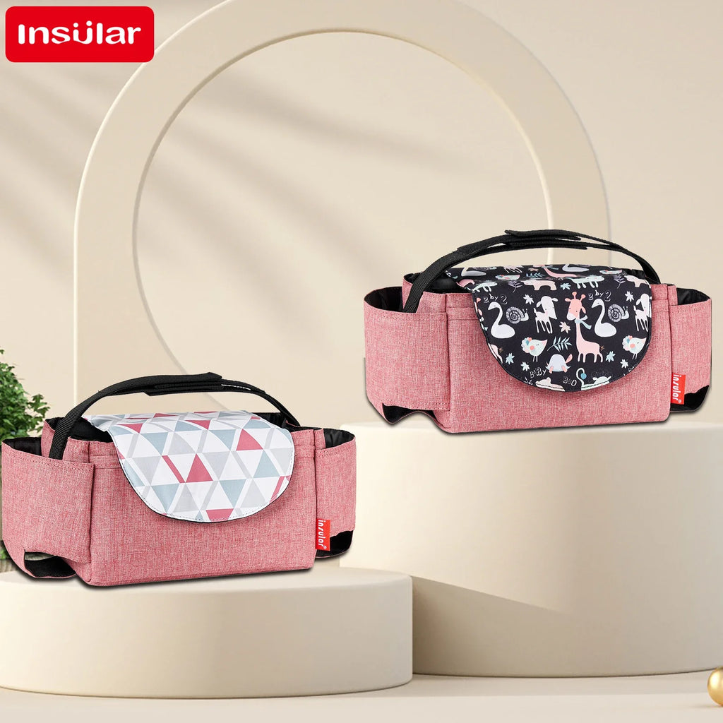 INSULAR Baby Diaper Bag Portable Insulated Milk Bottle Bag Large Capacity Mummy Storage Bag For Stroller Baby Care
