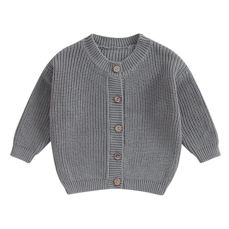 Baby Cotton Knitted Cardigan with Button Front