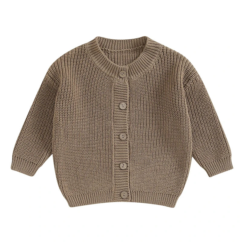 Baby Cotton Knitted Cardigan with Button Front