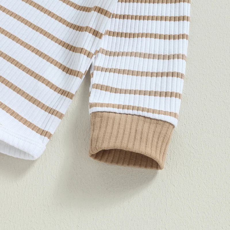 Baby Ribbed Knit Romper & Trousers Set