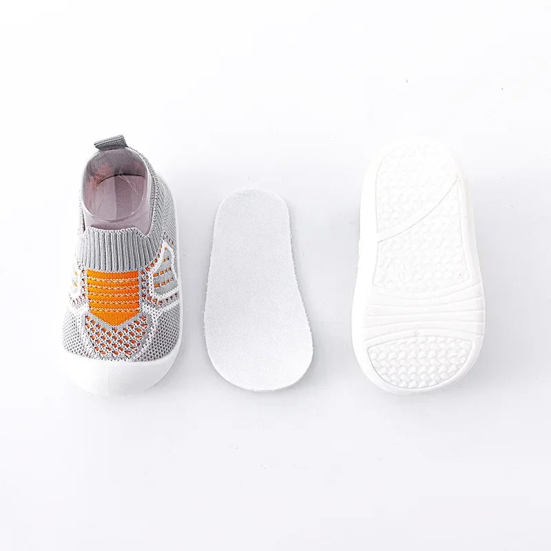 Baby Mesh Sock Shoes with Rubber Soles