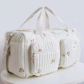 Quilted Baby Diaper Bag Large Capacity Weekender Bag Travel Bag for Hospital and Weekender Travel
