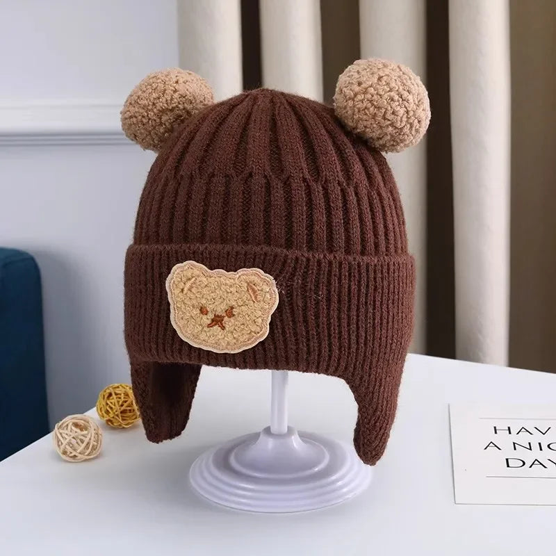 Baby Knitted Hat with Bear Ears