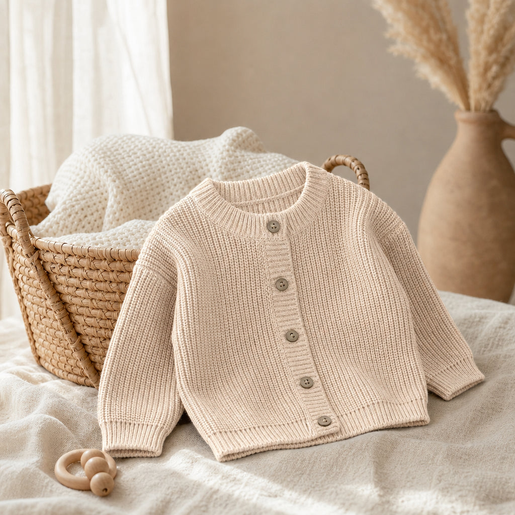 Available in 9 Colours and Sizes 0–3M to 3–4Y - Khaki / 3-6M