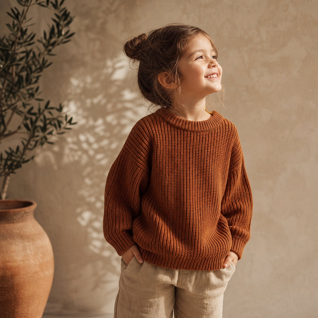 baby knitted jumper – Brown variant