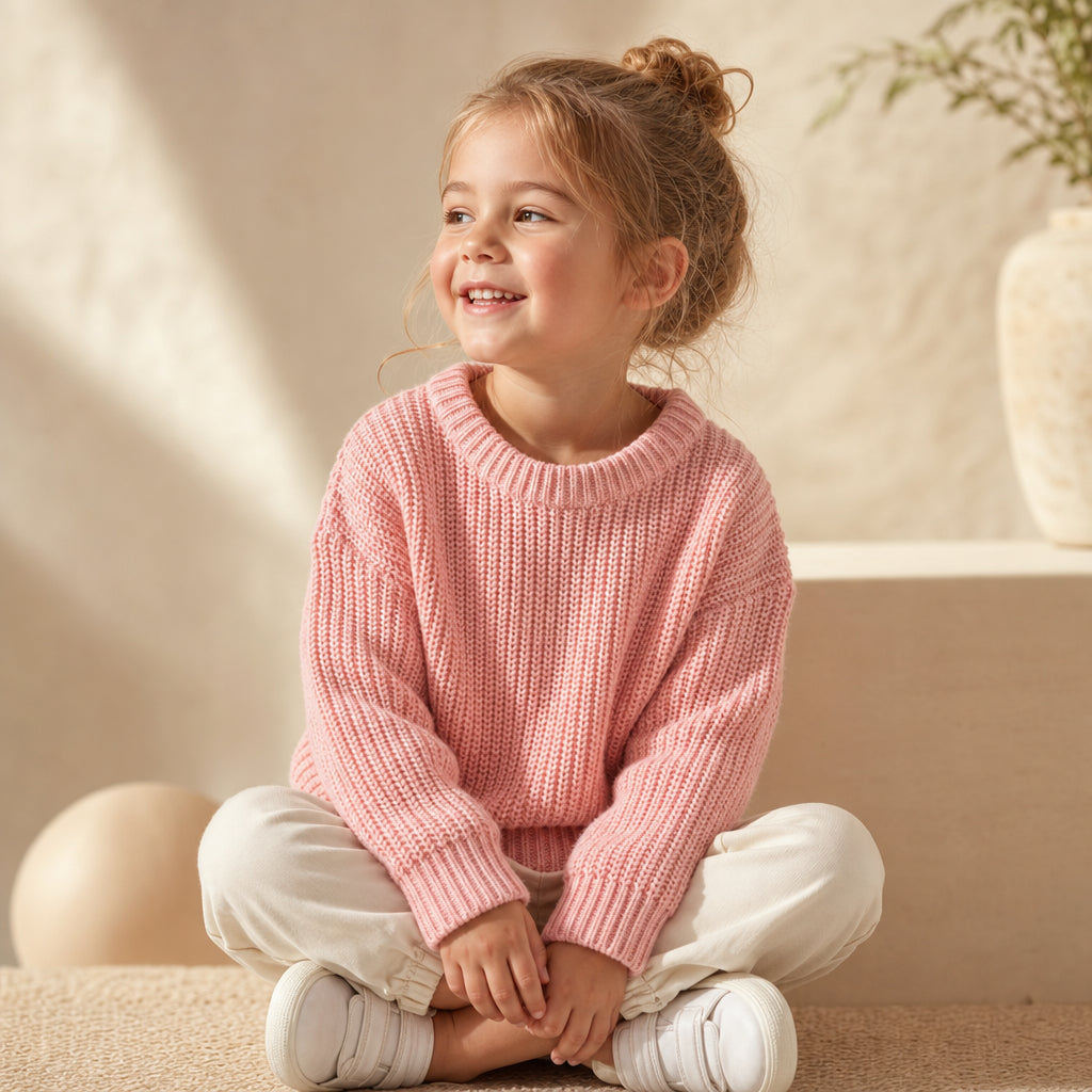 baby knitted jumper – Pink variant