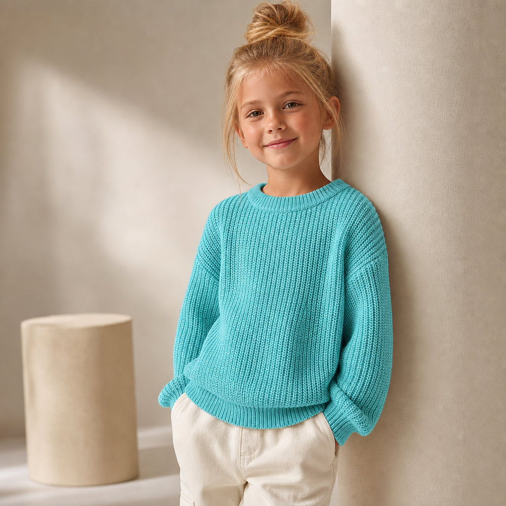 baby knitted jumper – SKY BLUE variant