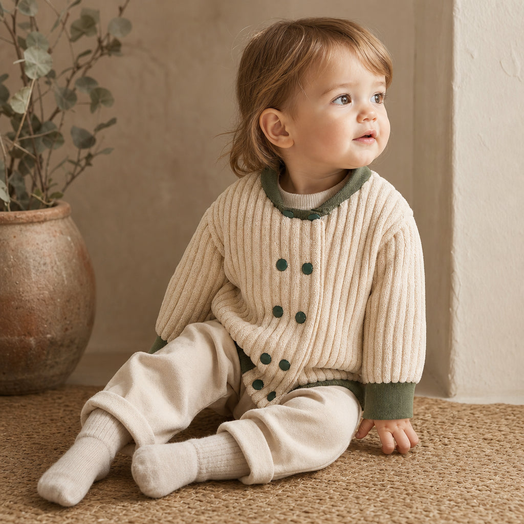 boys beige baseball-style jacket – Beige variant