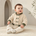 boys beige baseball-style jacket – cream,green