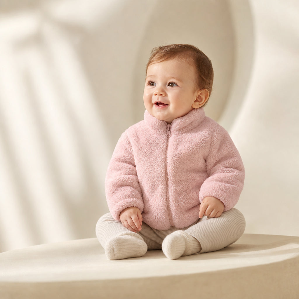 children's zip-up jacket – pink,blue,green,yellow,cream