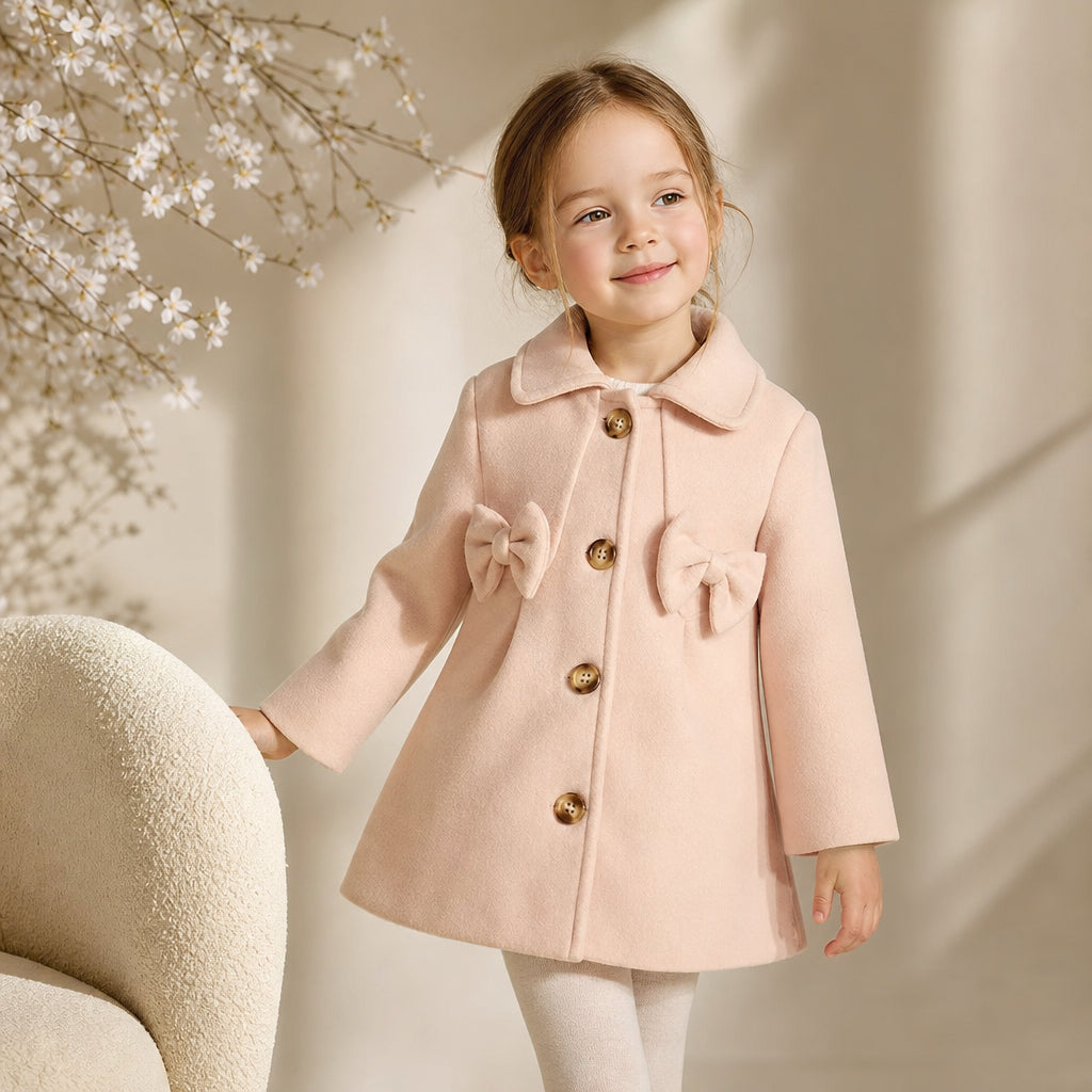 girls' button-front coat – Beige variant