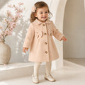 girls' button-front coat – blush pink