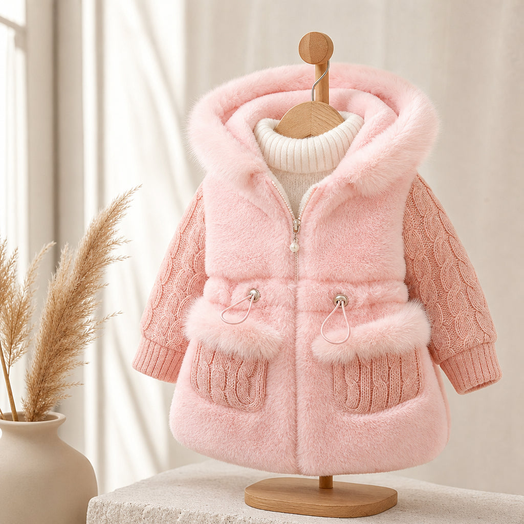 girls hooded jacket – pink