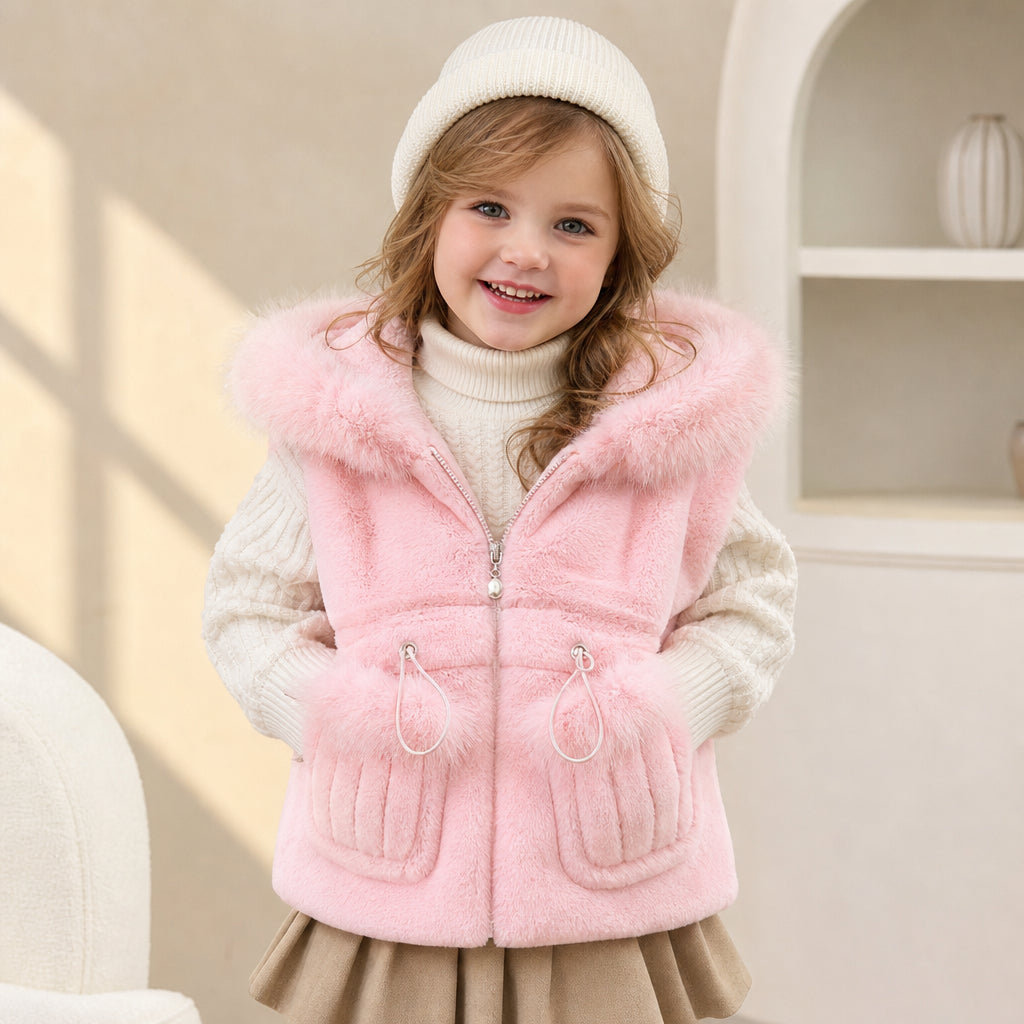 girls hooded jacket – Pink variant