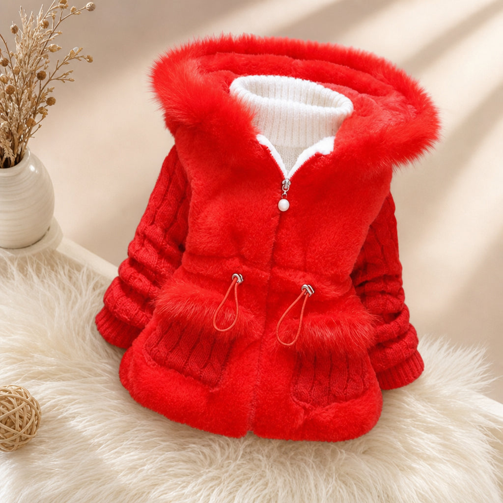 girls hooded jacket – Red variant