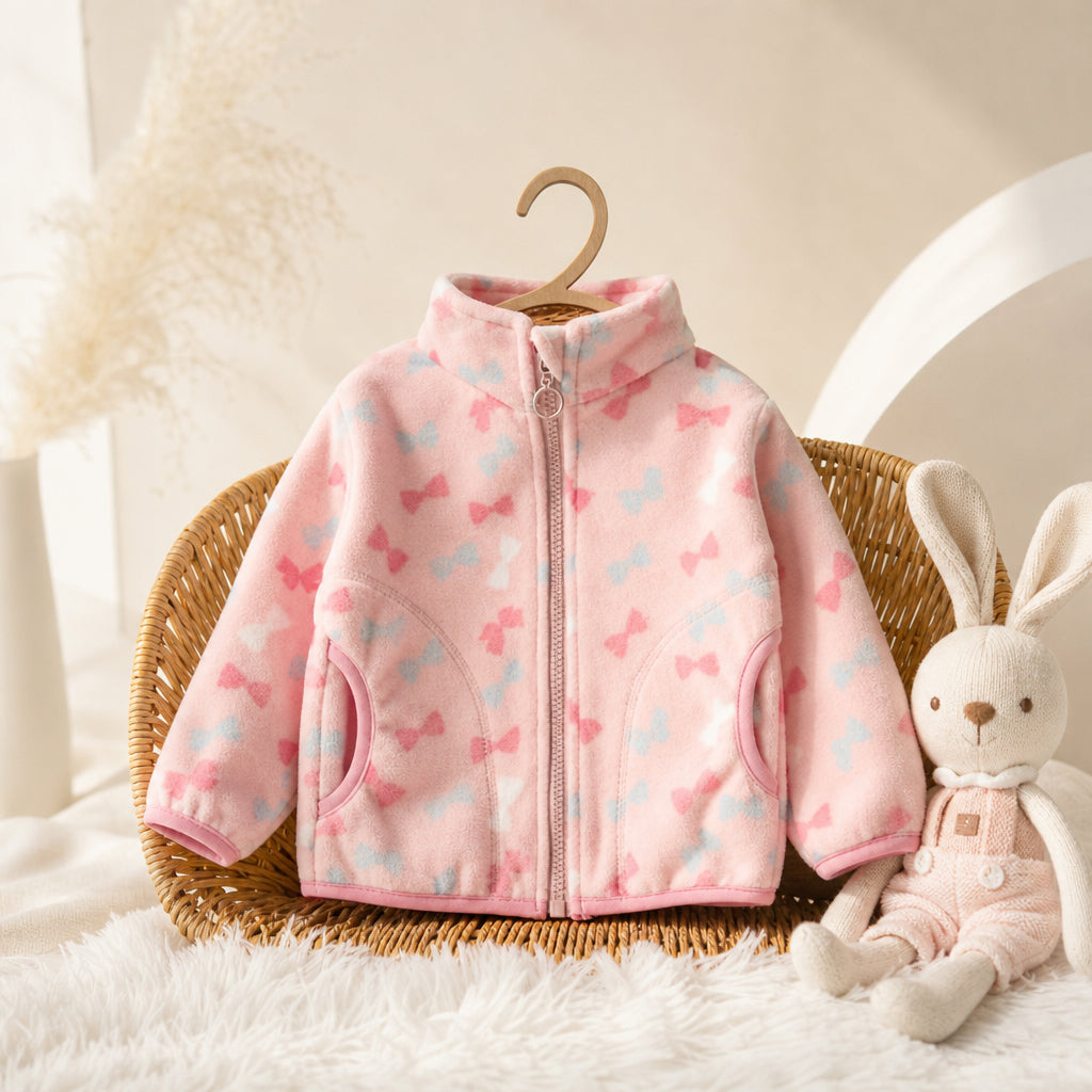 Girls' zip-up jacket – pink,lavender,red,white