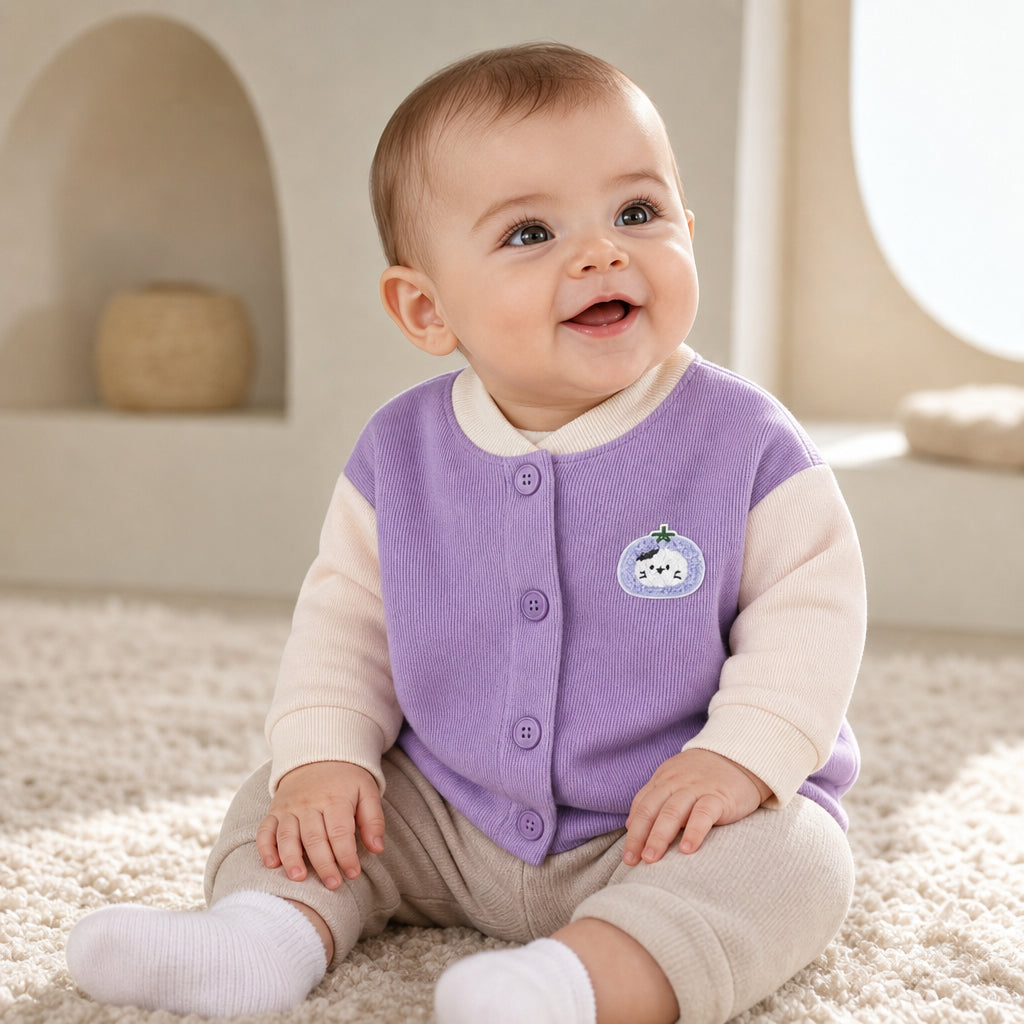 kids button-front knit cardigan – 4 / 73(3 to 6M) variant