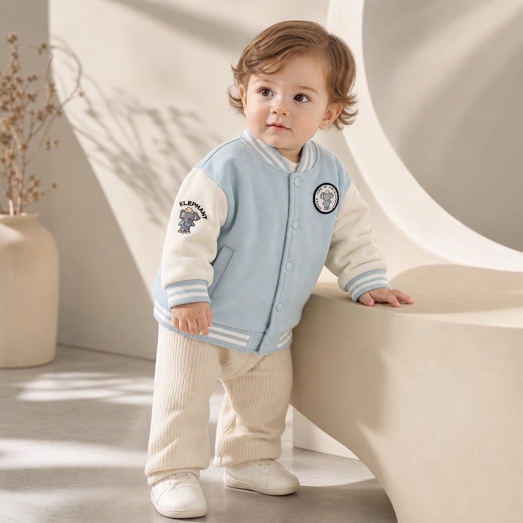 unisex kids' baseball jacket – blue variant
